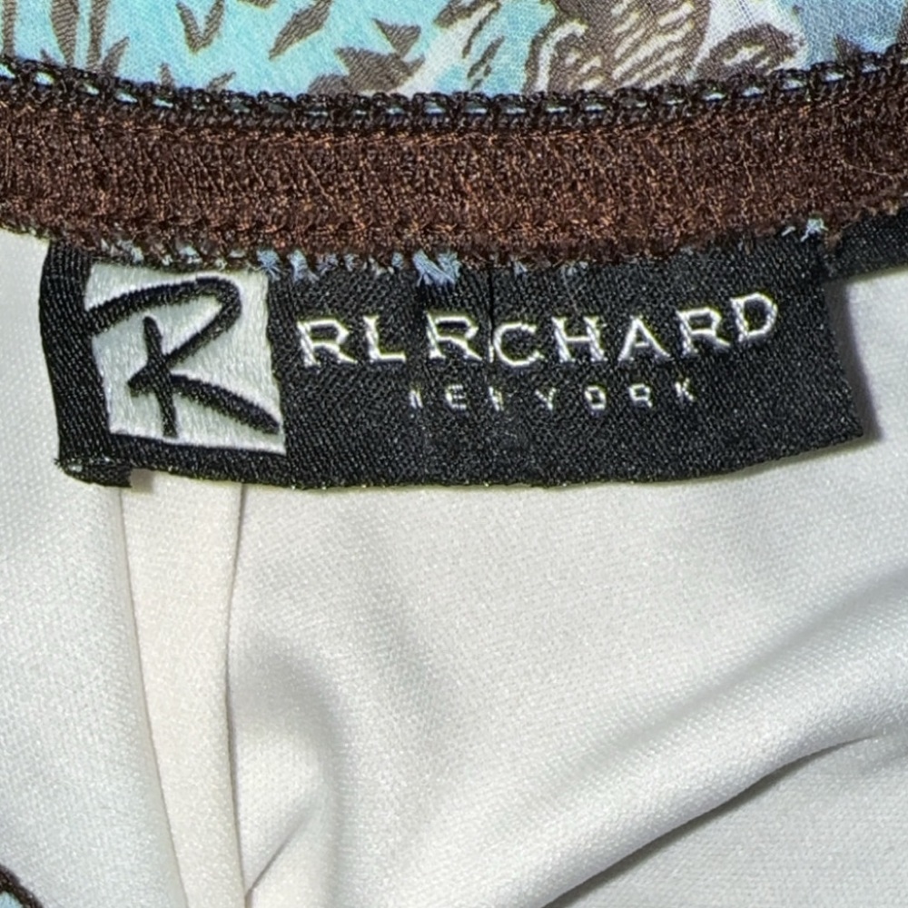 VTG 90s Ralph Lauren Richard New Y2K Floral Midi Flowy Mesh Overlay Skirt Large - Picture 4 of 5